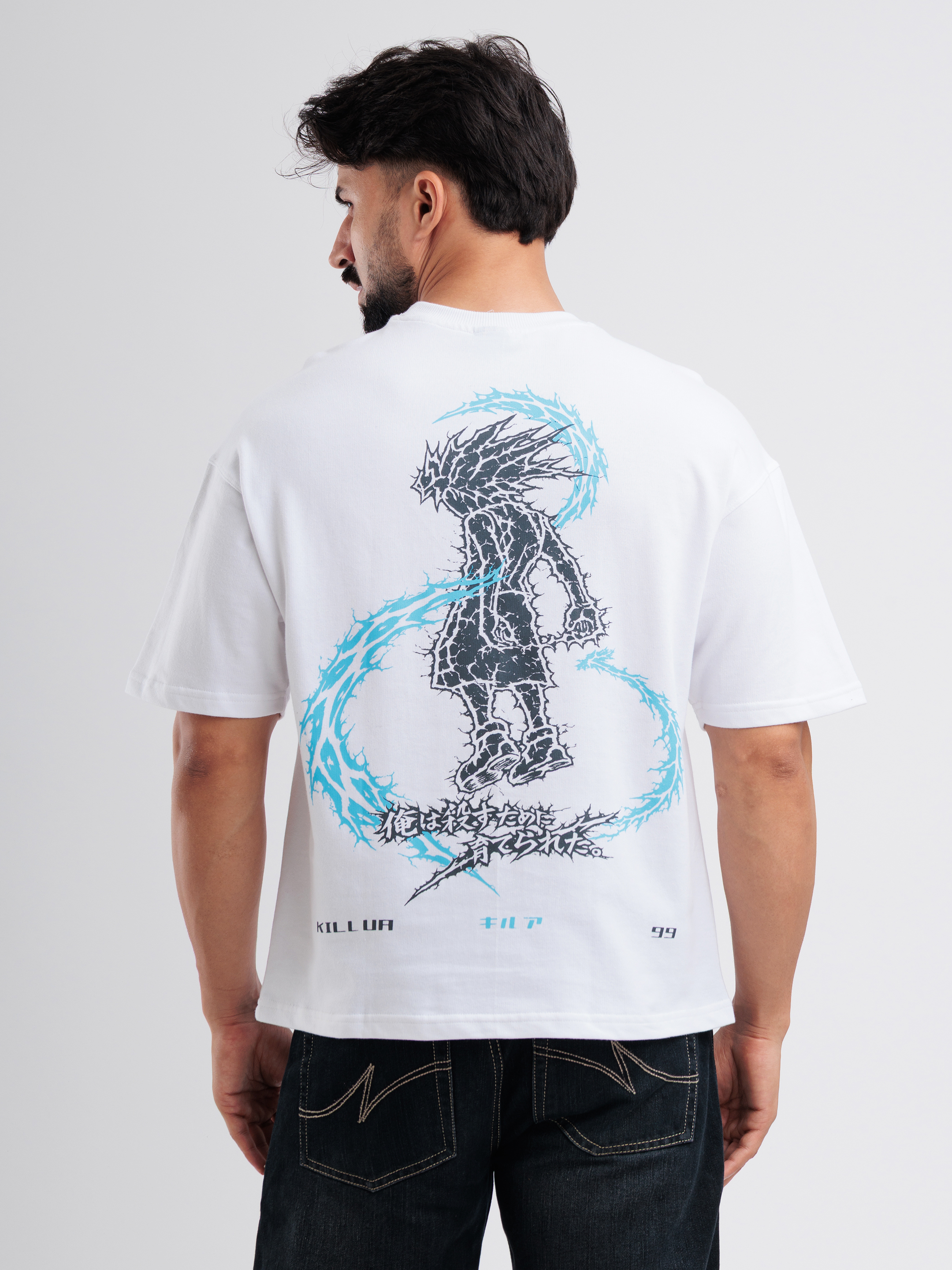 Killua Anime Oversized Graphic T-Shirt - View 2