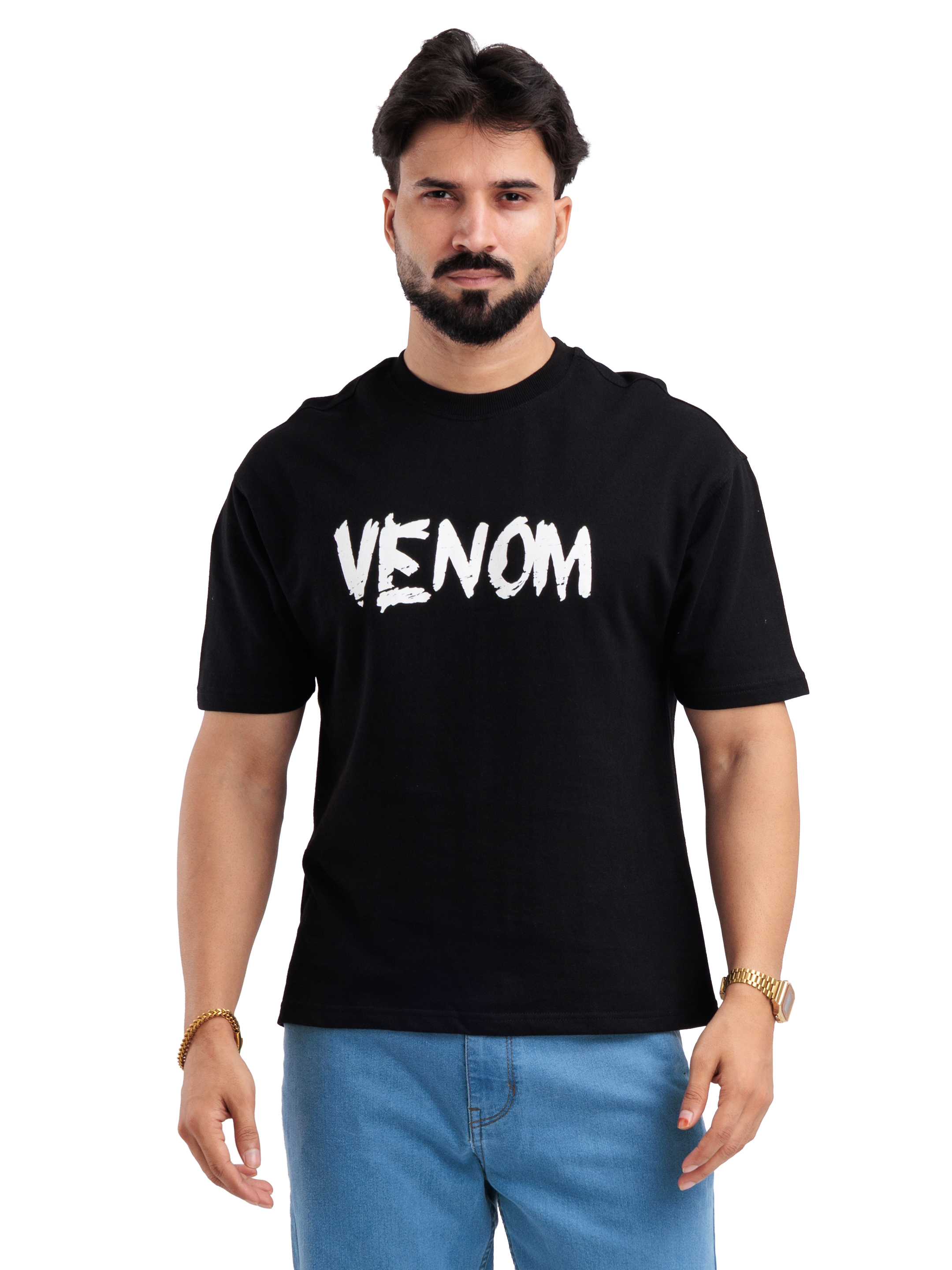 Venom Oversized Graphic T-Shirt – Black - View 6