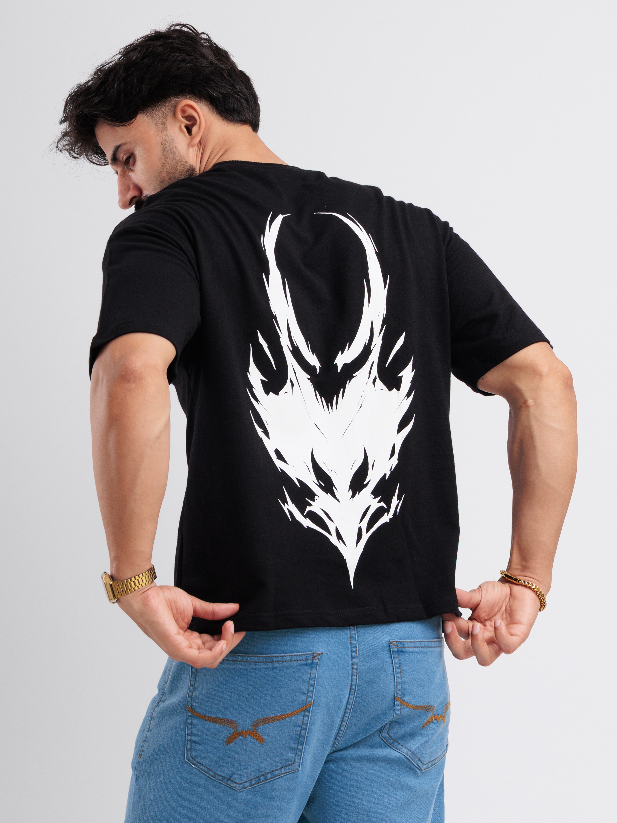 Venom Oversized Graphic T-Shirt – Black - View 4