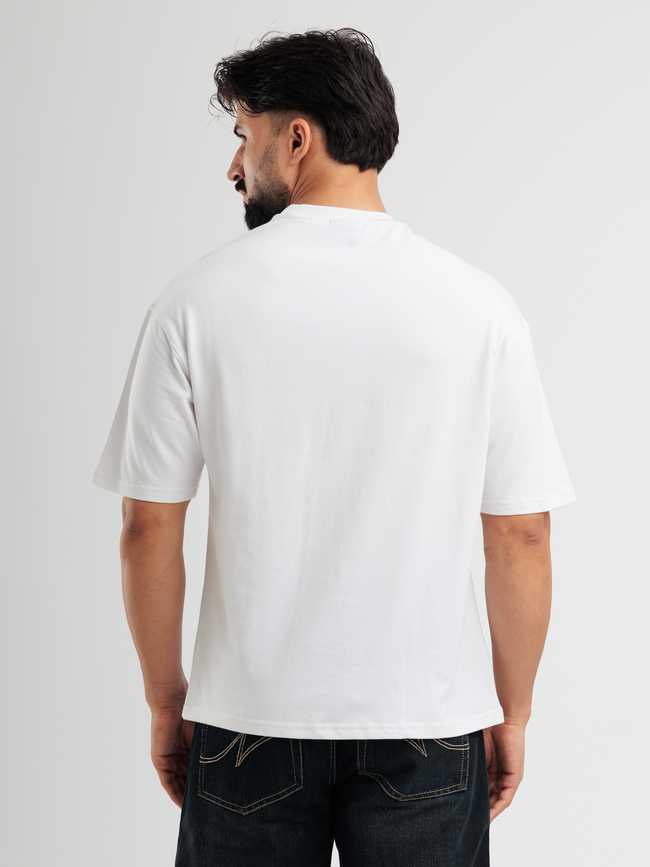 Blue Angel White Anime Street Wear Tee - View 4
