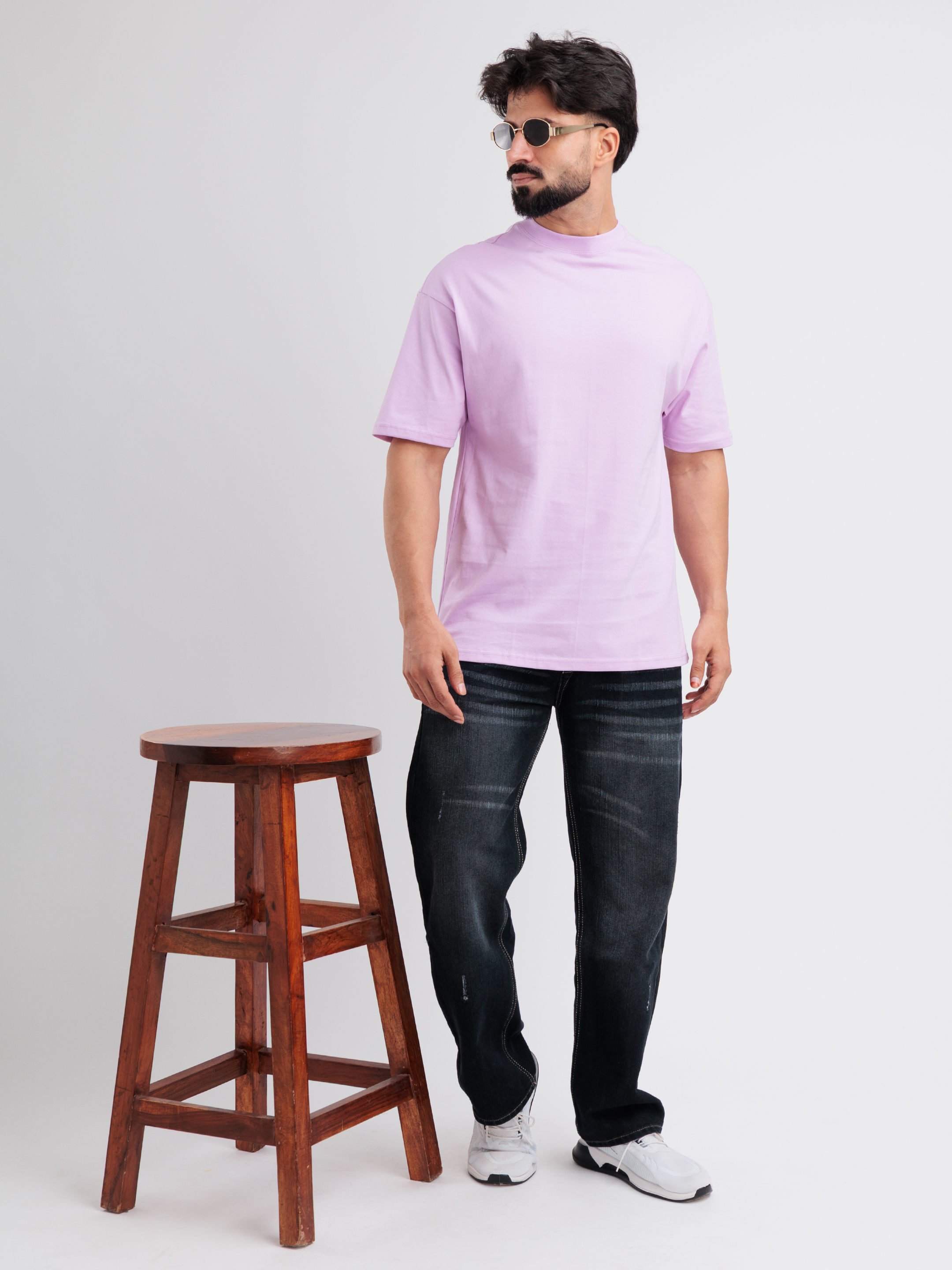 Lavender Casual T-Shirt for men - View 2