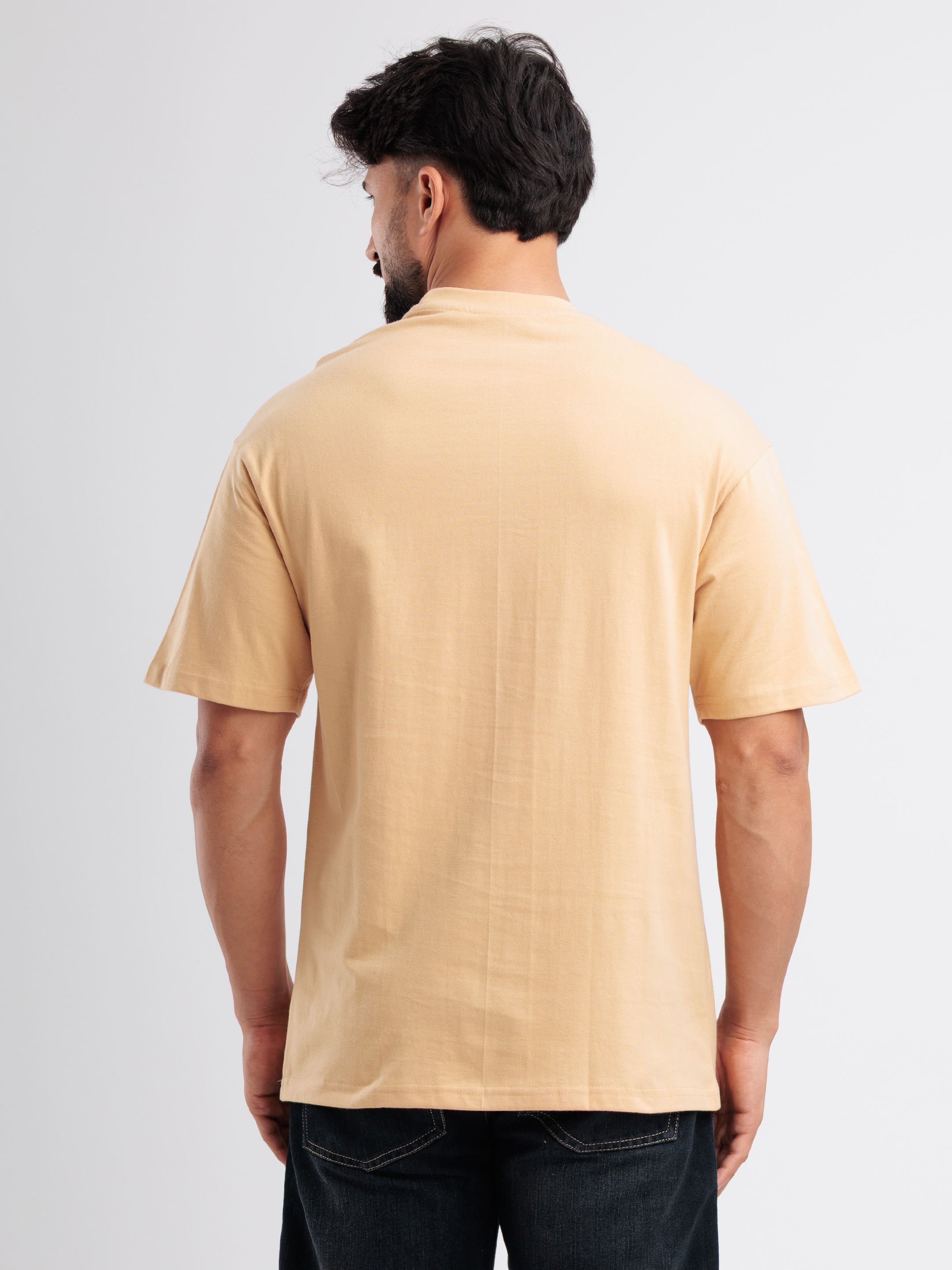 Casual Oversized Baige Tshirt - View 3